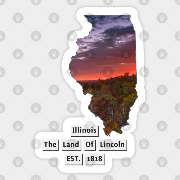 Illinois USA Sticker by Designs by Dyer